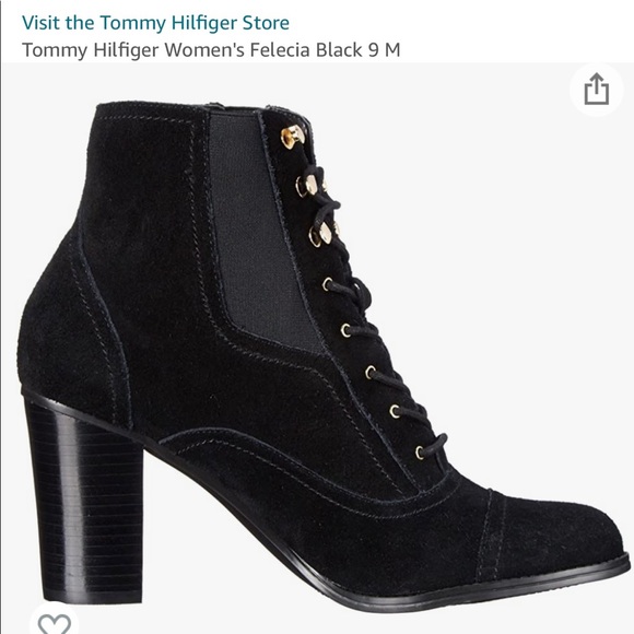 Tommy Hilfiger Women's Felecia Black Suede 8.5 M - Picture 3 of 7